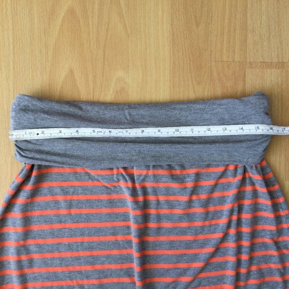 Gap Stretchy Mini Skirt 2013 Neon Orange and grey Large - Picture 3 of 8